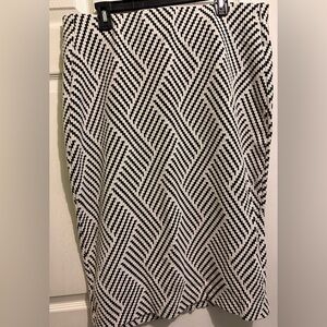 Lane Bryant Black and White Chevron Skirt